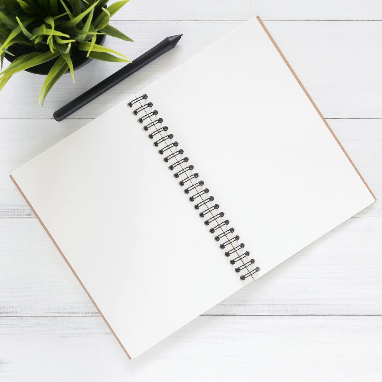 White Blank Notebook