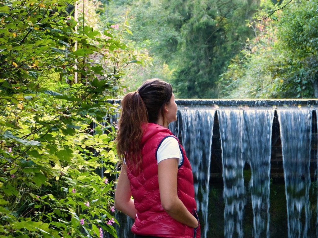 woman, girl, water, waterfall, forest, fall, nature, eco system, environmental protection, natural reserve, beauty, relax, young, wellness, quiet, depression, relaxation, freedom, leisure time, energy, time out, recreation, puberty, sports, health, eco system, puberty, puberty, puberty, puberty, puberty